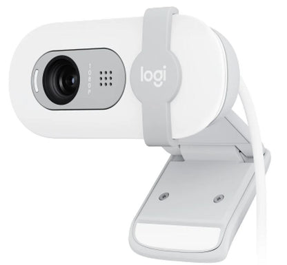 Logitech Brio 100 Full HD 1080p webcam with auto-light balance, integrated privacy shutter, and b...