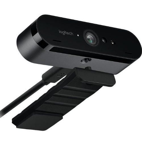 Logitech BRIO 4K Ultra HD Webcam HDR RightLight3 5xHD Zoom Auto Focus Infrared Sensor Video Conferencing Streaming Recording Windows