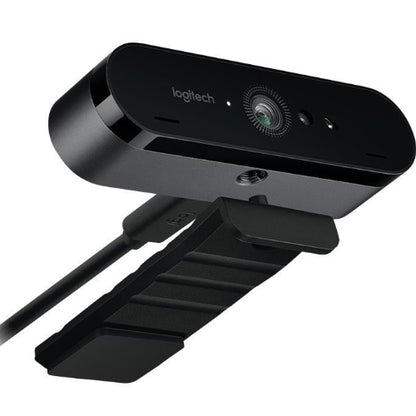Logitech BRIO 4K Ultra HD Webcam HDR RightLight3 5xHD Zoom Auto Focus Infrared Sensor Video Conferencing Streaming Recording Windows