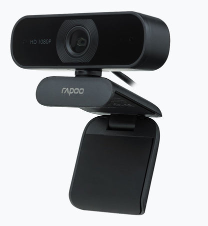RAPOO C260 Webcam FHD 1080P/HD720P, USB 2.0, 95 degrees Wide Angle, Autofocus, Noise cancelling Mic. - Ideal for TEAMS, Zoom