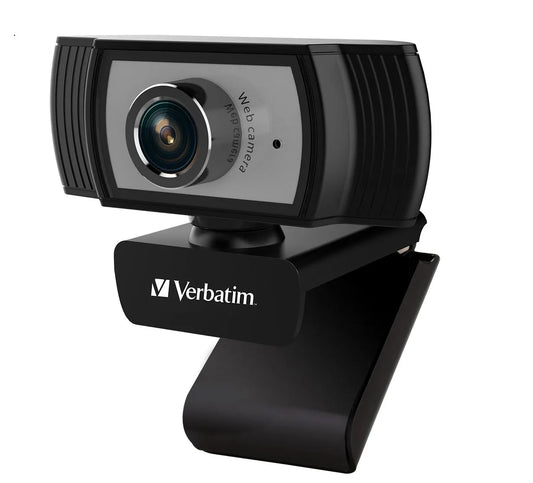 Verbatim 1080p Full HD Webcam - Black/Silver FHD 1920x1080, 2.0 Mega Pixels, Compatible with Wind...