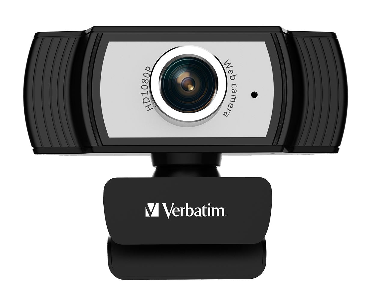 Verbatim 1080p Full HD Webcam - Black/Silver FHD 1920x1080, 2.0 Mega Pixels, Compatible with Windows XP,7 8, 10, Android V5, MacOS 10.6 or Above