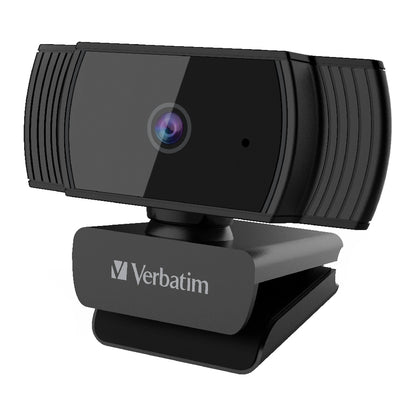 Verbatim Webcam Full HD 1080P with Auto Focus - Black - Web Cams