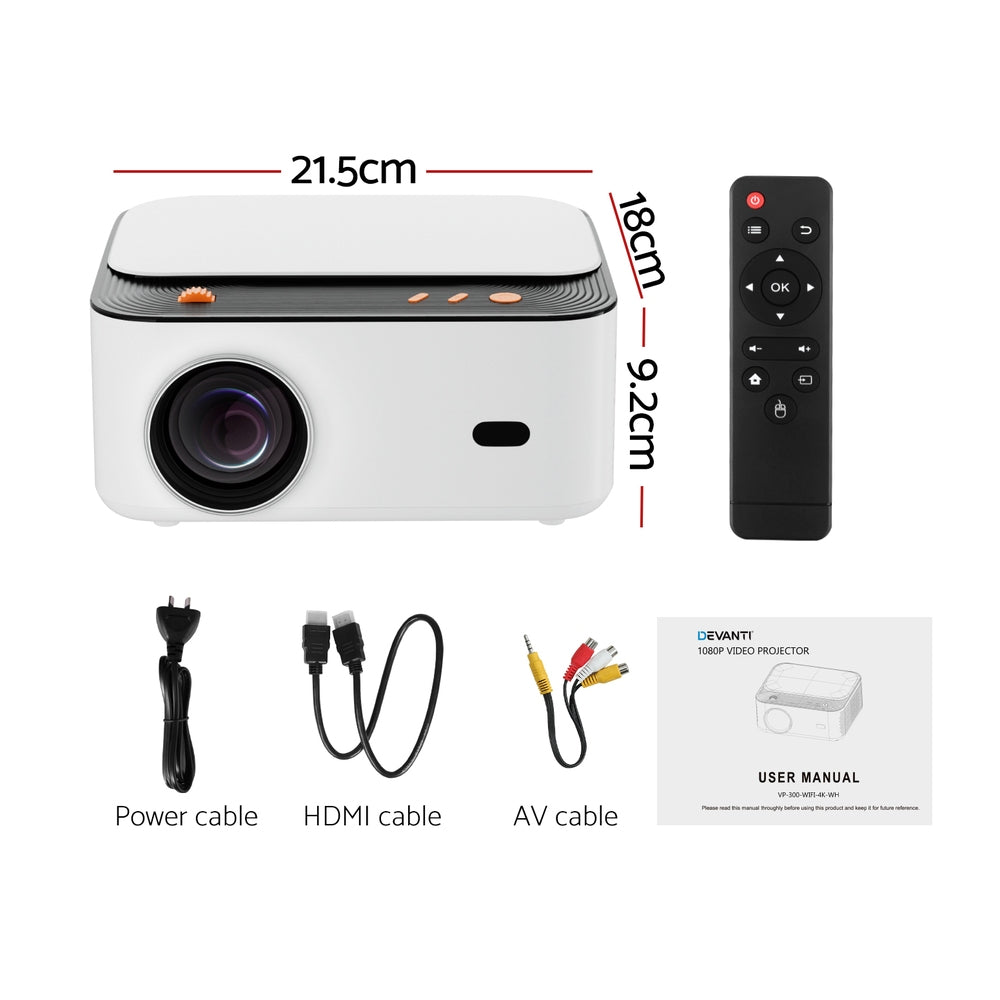 Devanti Video Project 4K 1080P Android 5G Wifi Home Cinema - Image 2