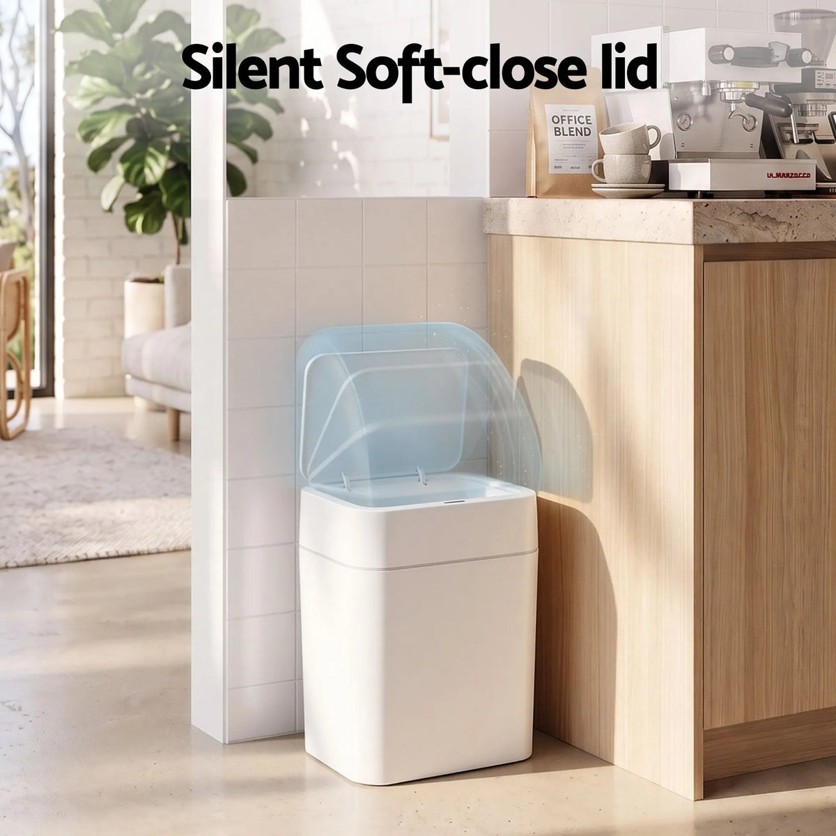 Artiss Rubbish Bin 12L 2-Pack Sensor Kitchen Automatic Motion Touchless White - Image 8