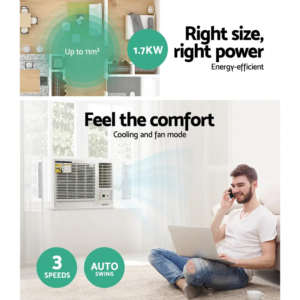 Devanti Window Air Conditioner 1.7kW - Image 4