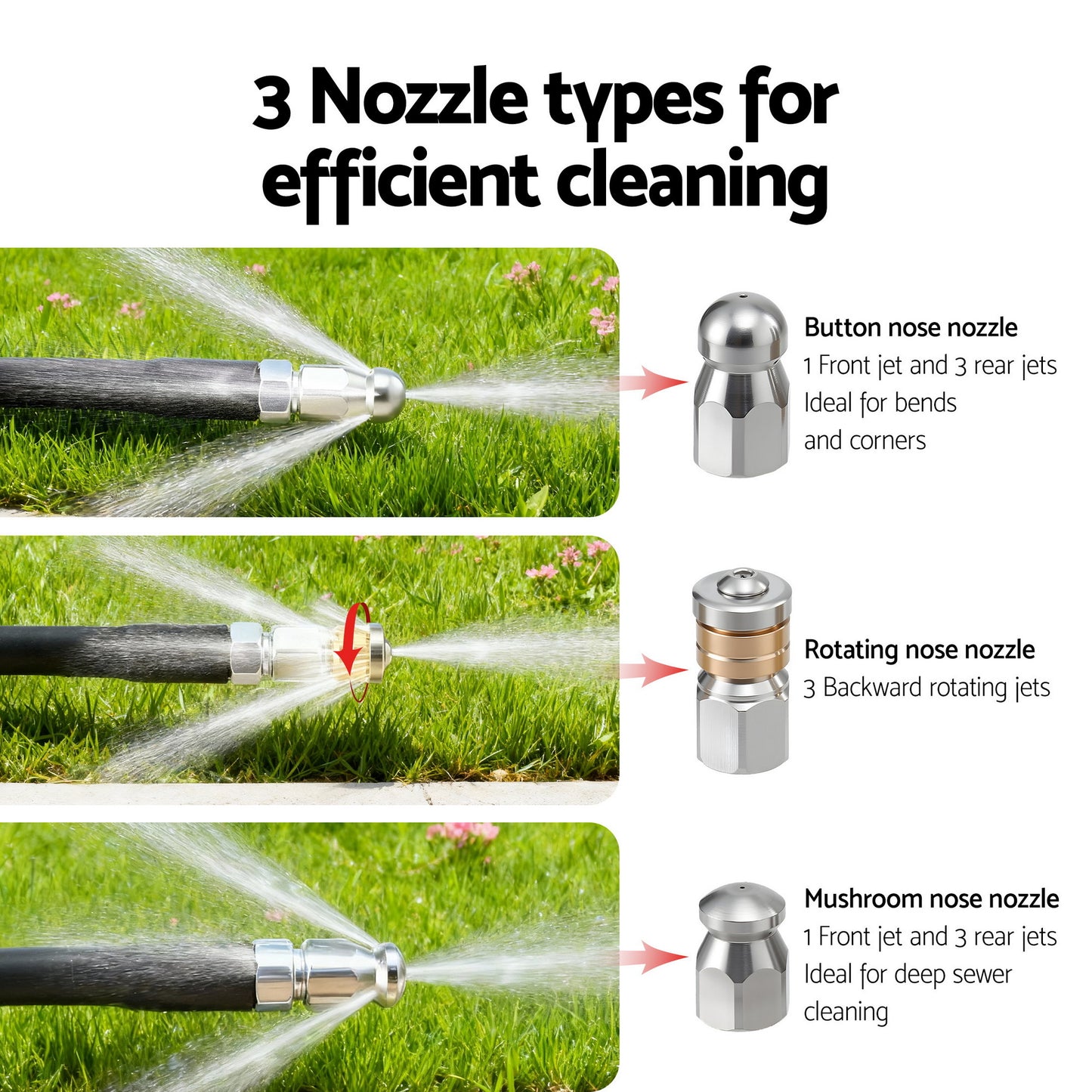 Giantz Pressure Washer Hose 30M 5800PSI Power Replacement Extension 1/4'' Quick Connect - Image 5