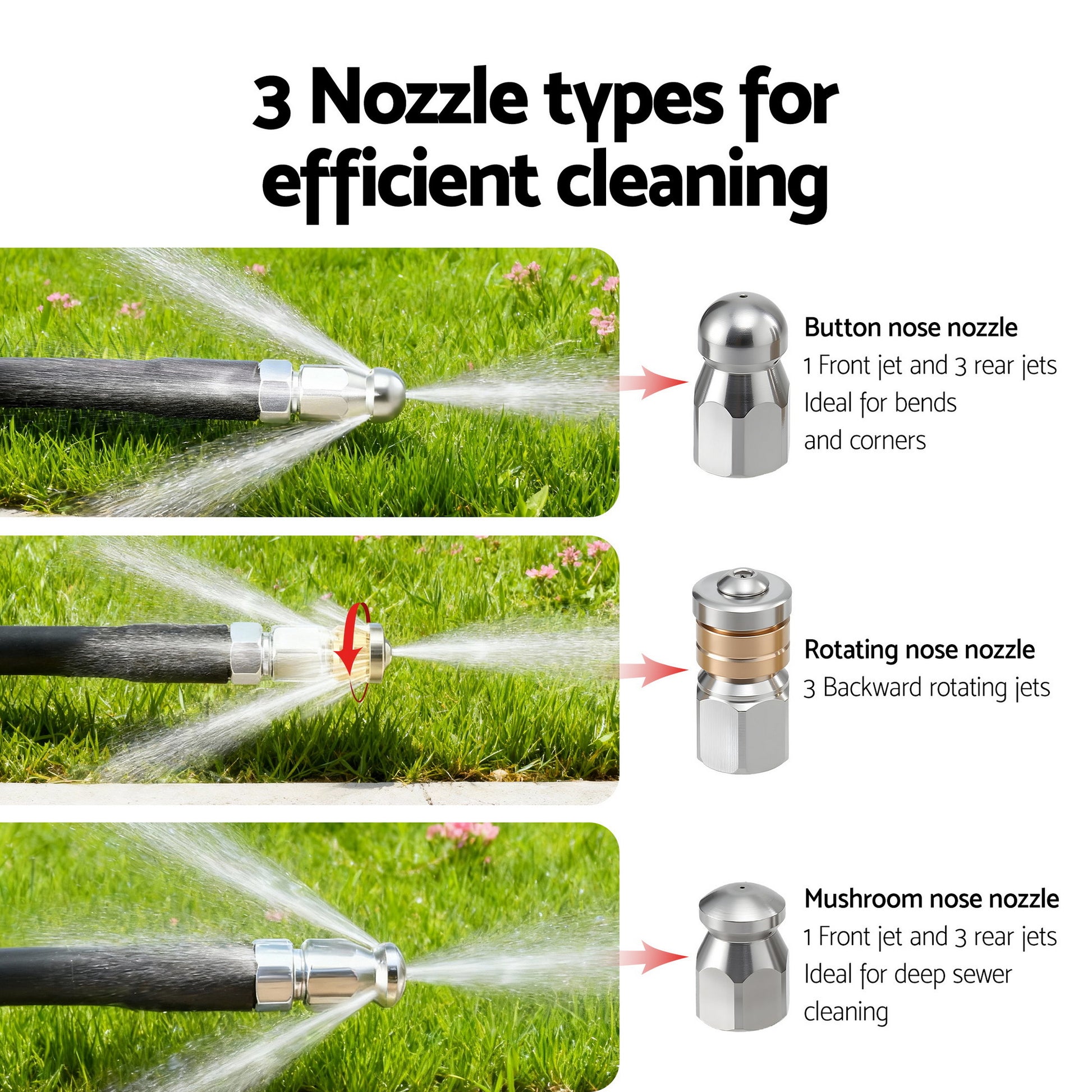 Giantz Pressure Washer Hose 30M 5800PSI Power Replacement Extension 1/4'' Quick Connect - Image 5