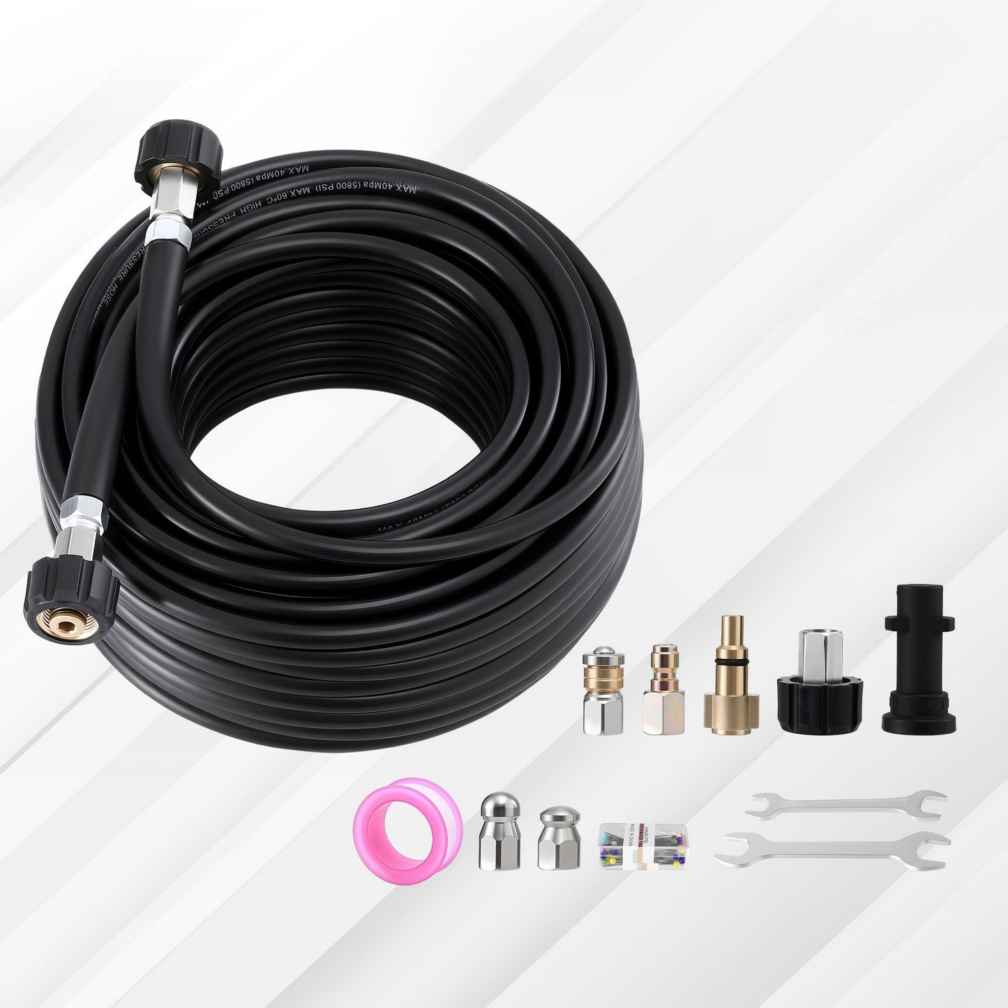 Giantz Pressure Washer Hose 30M 5800PSI Power Replacement Extension 1/4'' Quick Connect - Image 7