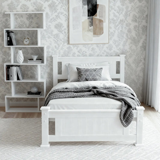 Artiss King Single Bed Frame and Bookshelf - Image 5