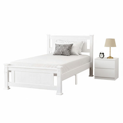 Artiss King Single Bed Frame and Bedside Table - Image 3