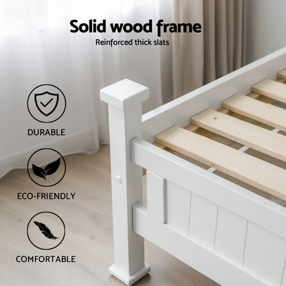 Artiss King Single Bed Frame and Bedside Table - Image 5