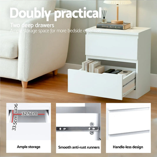 Artiss King Single Bed Frame and Bedside Table - Image 6