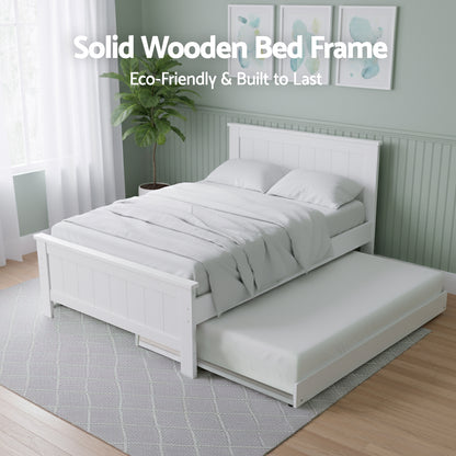 Artiss King Single Bed Frame and Bedside Table - Image 5