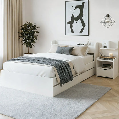 Artiss Single Bed Frame with Charging Ports and Bedside Table - Image 7
