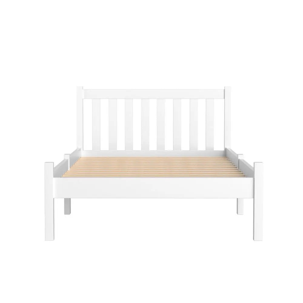 Artiss Bed Frame King Single Size Wooden White SOFIE - Image 4