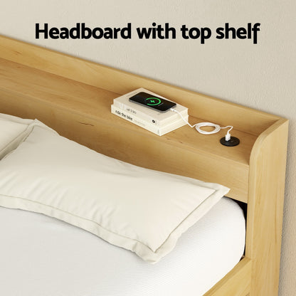Artiss Bed Frame Double Size with Charging Ports and 2 Drawers AURA - Image 4