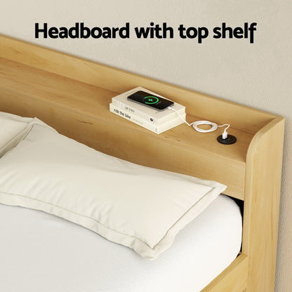 Artiss Bed Frame Double Size with Charging Ports and 2 Drawers AURA - Image 8