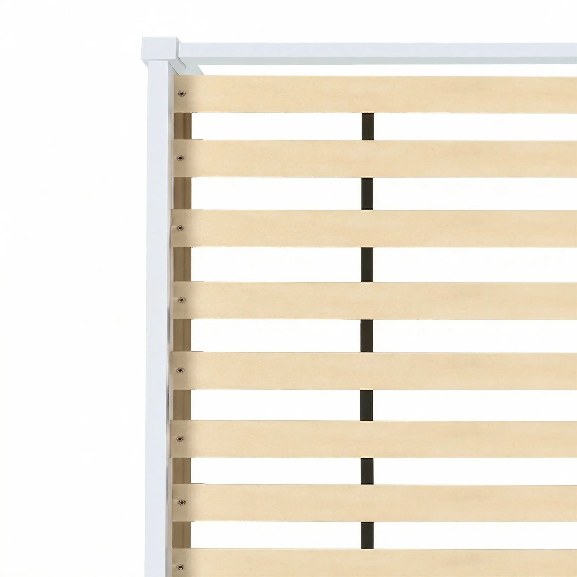 Artiss Bed Frame King Single Size Wooden White JADE - Image 5