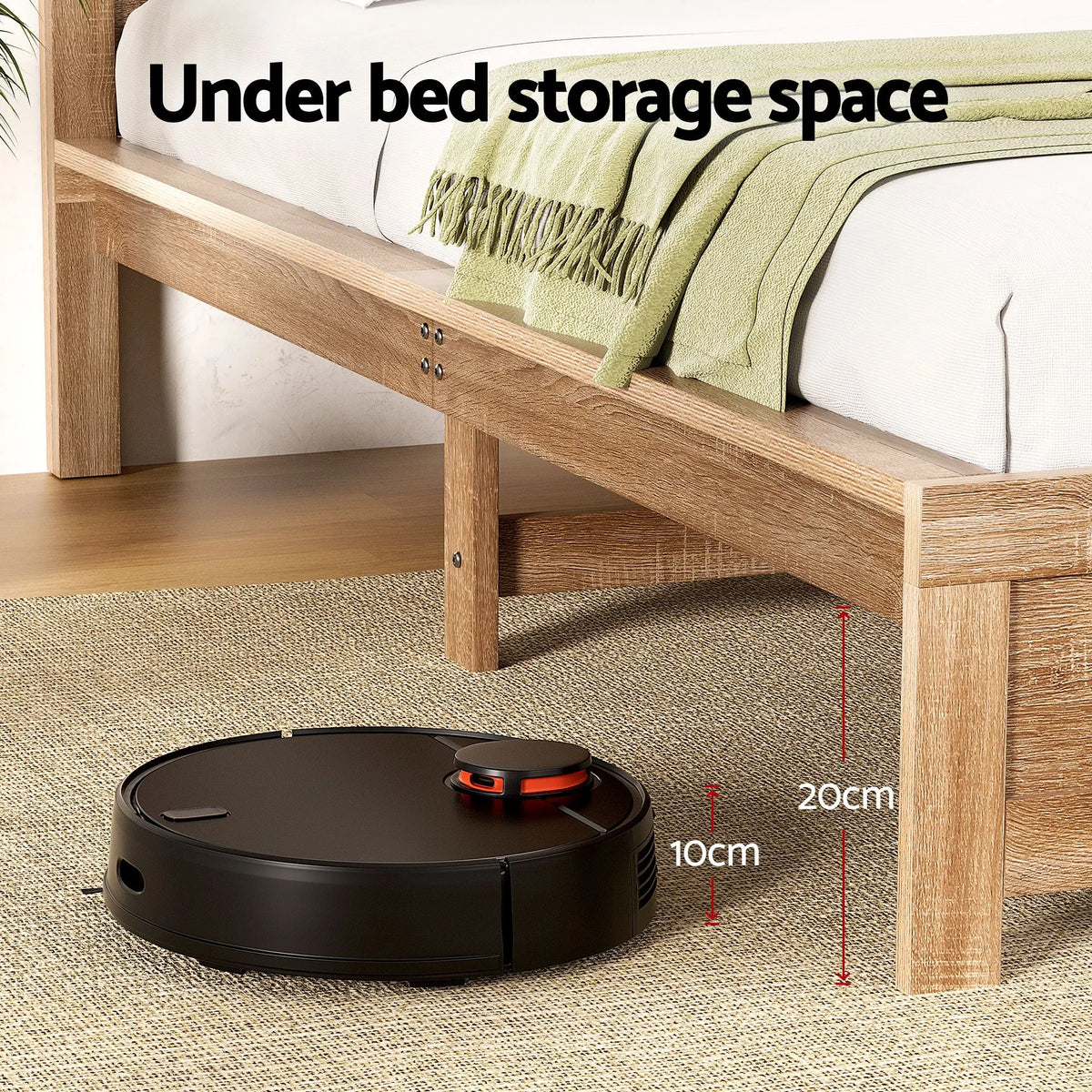 Artiss Queen Size Bed Frame with 2 Drawers Bedroom Furniture - Image 5