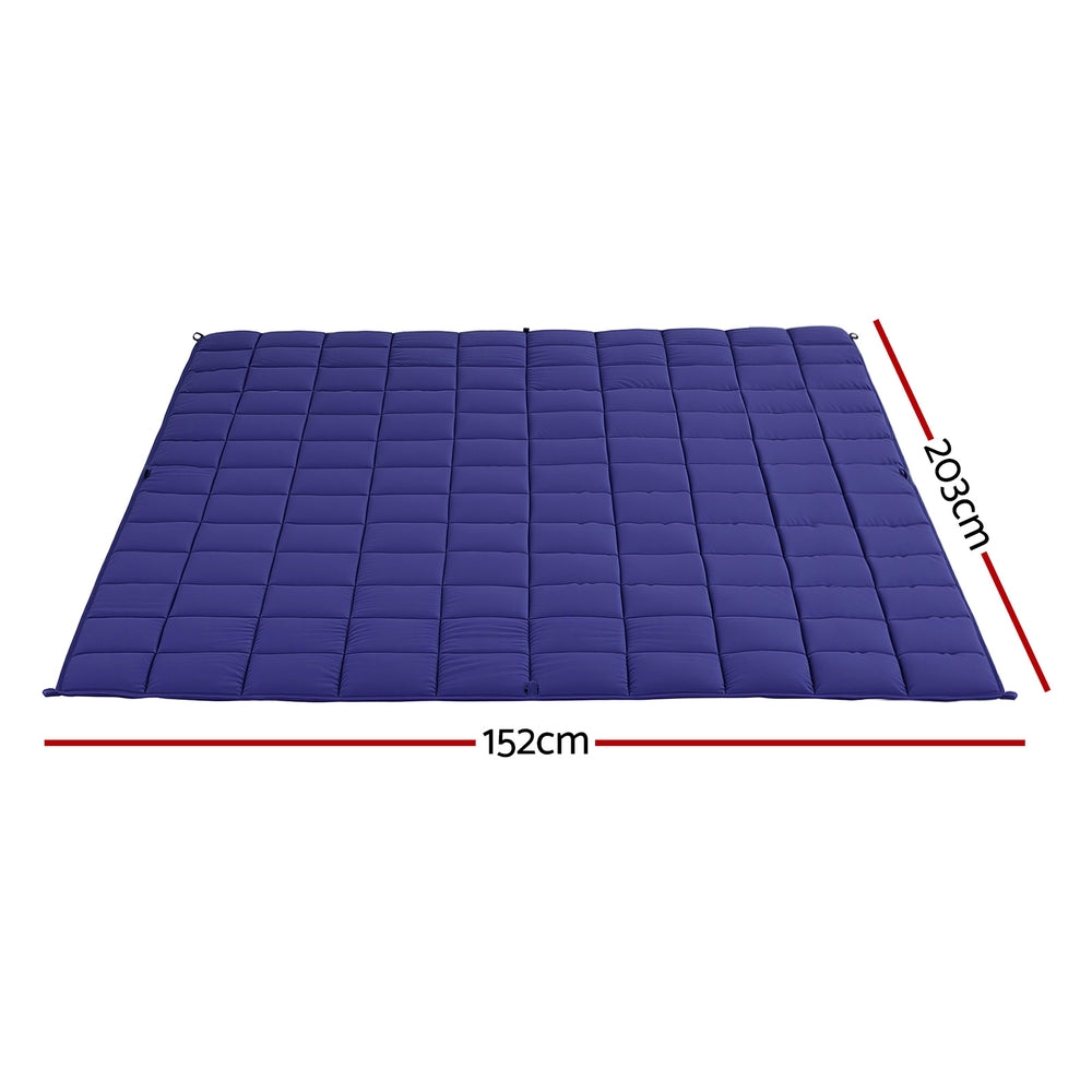 Giselle Bedding Weighted Blanket 11KG Kids Adults Heavy Gravity Relax Calm Blue - Image 2