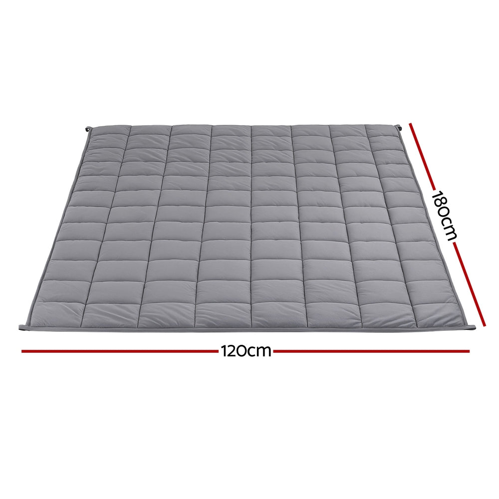 Giselle 6.8KG Weighted Blanket Adults Kid Anti Anxiety Gravity Blankets Sherpa Fleece - Image 2