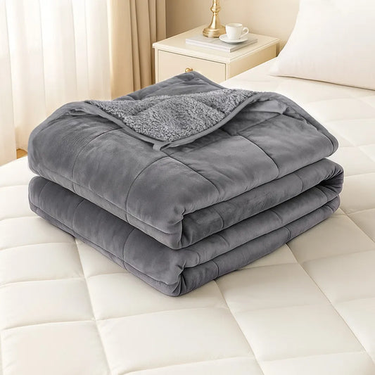 Giselle 6.8KG Weighted Blanket Adults Kid Anti Anxiety Gravity Blankets Sherpa Fleece - Image 7