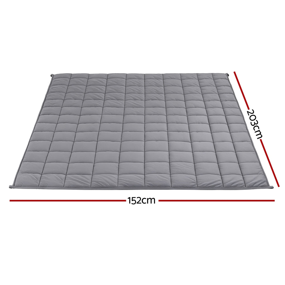 Giselle 11KG Weighted Blanket Adults Kid Anti Anxiety Gravity Blankets Sherpa Fleece - Image 2
