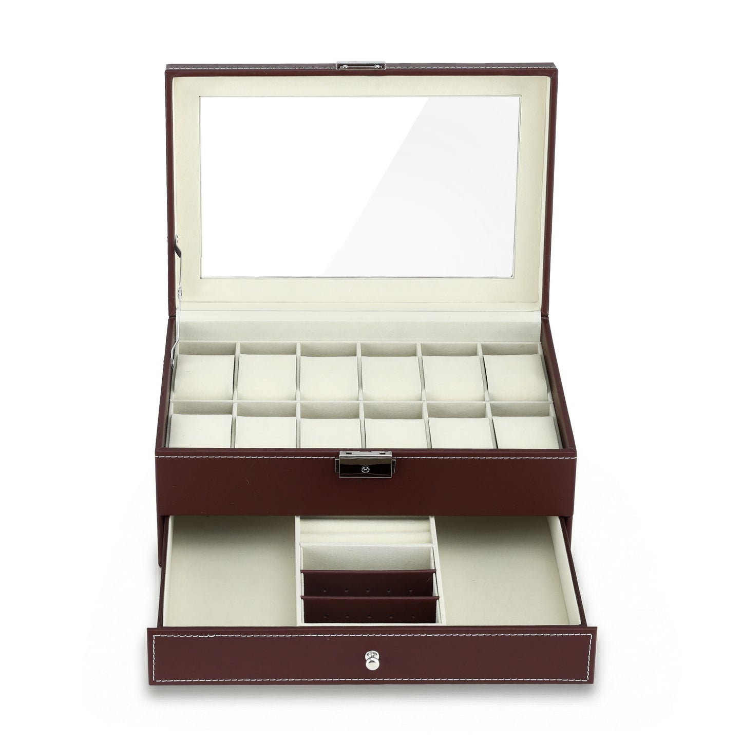Embellir 12 Grids Watch Box Organizer Case Jewelry Display Storage Showcase - Image 3