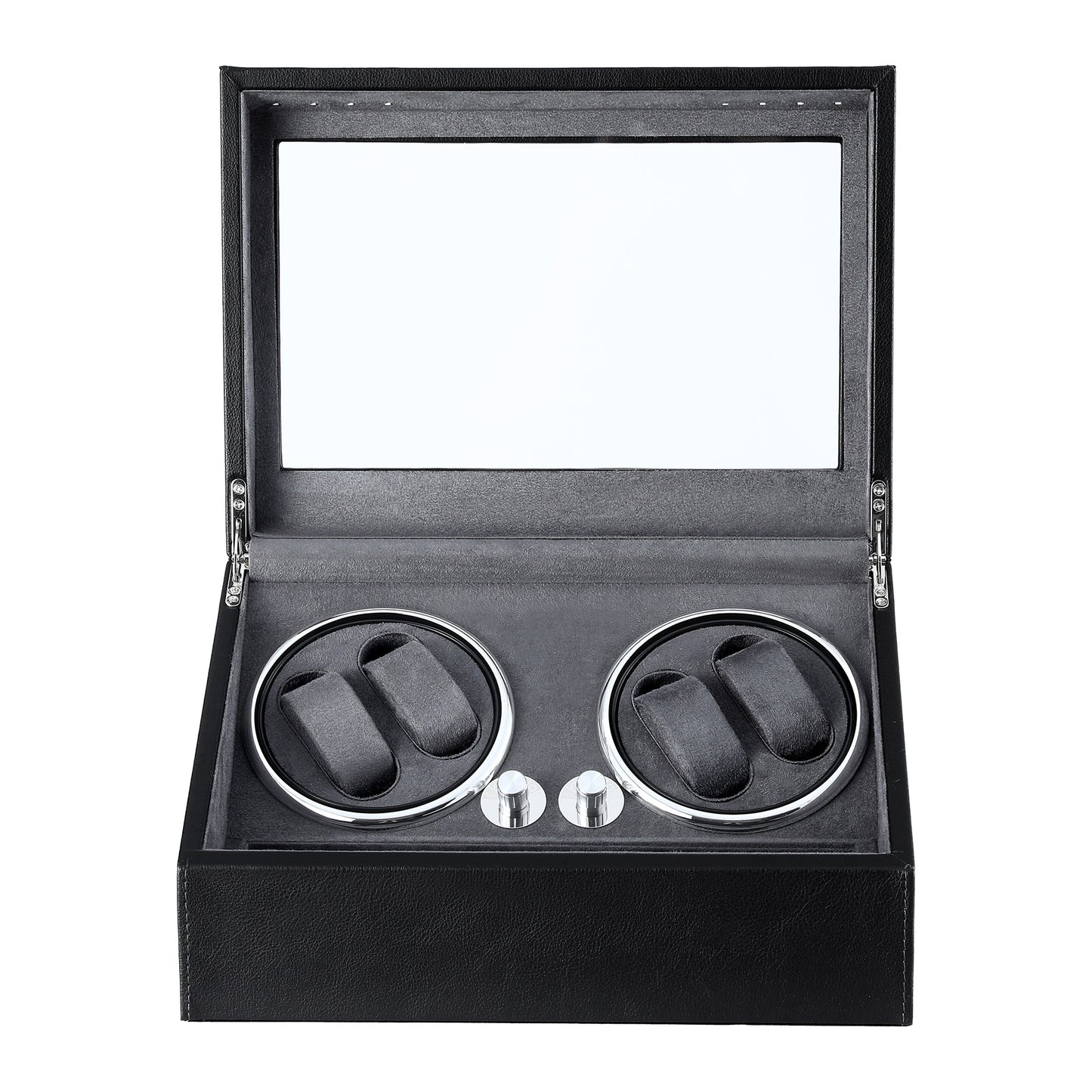 Embellir Watch Winder Automatic Double Watch Winder Box LED Black - Image 4