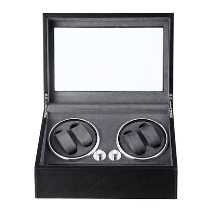 Embellir Watch Winder Automatic Double Watch Winder Box LED Black - Image 4