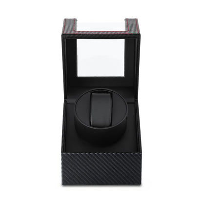 Embellir Watch Winder Box Automatic Single Quiet Carbon Fibre Black - Image 3