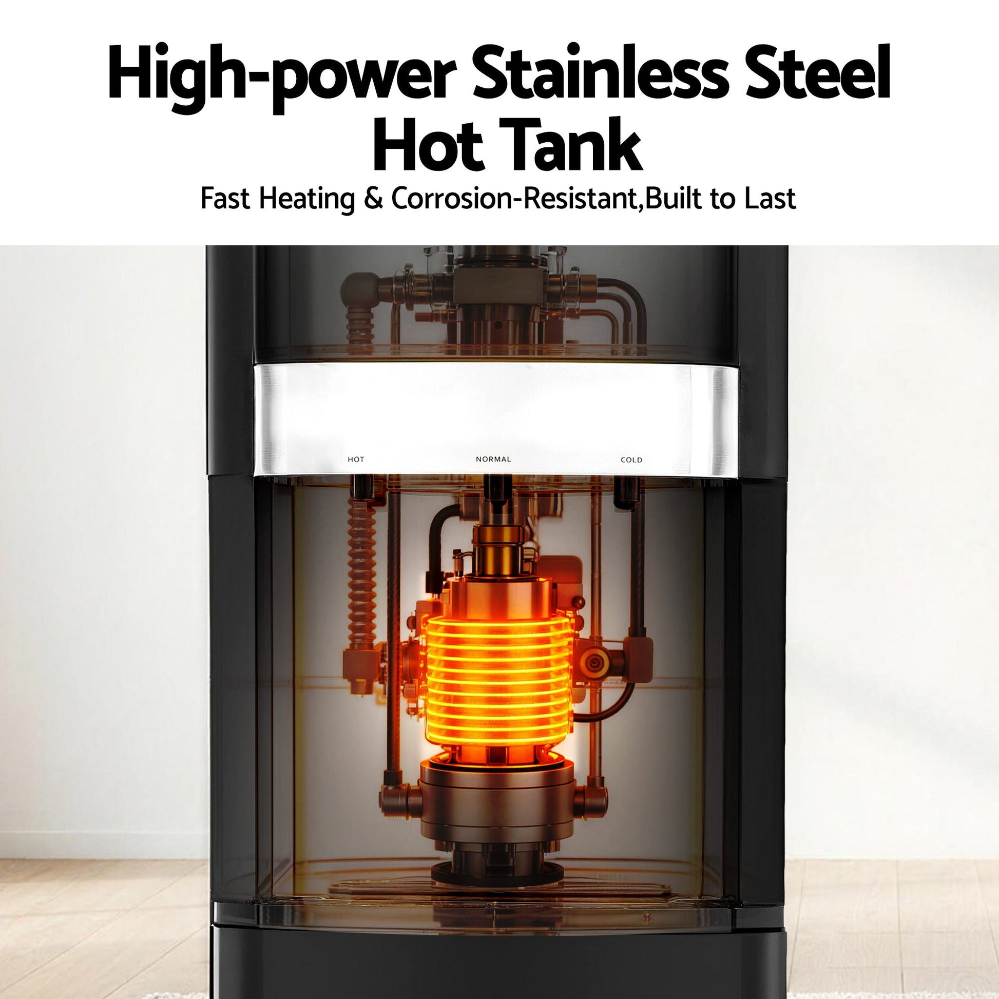 Devanti 3 Taps Water Cooler Dispenser Bottom Loading Dispenser Chiller Filter Purifier - Image 6