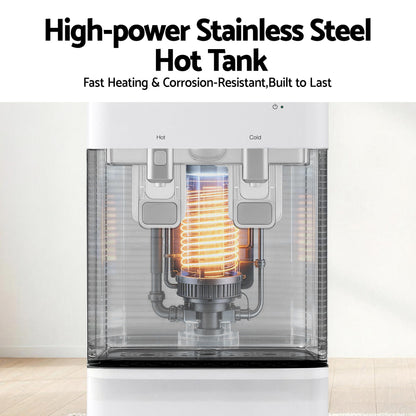 Devanti 2 Taps Water Cooler Dispenser Bottom Loading Dispenser Chiller Filter Purifier - Image 6