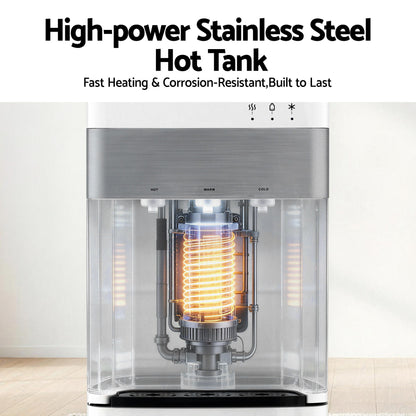 Devanti 3 Taps Water Cooler Dispenser Bottom Loading Dispenser Chiller Filter Purifier - Image 6