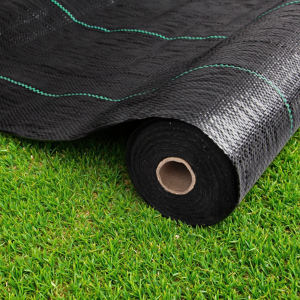 Instahut 2x50m Weed Mat 110GSM Weed Control Mat Plant - Image 7
