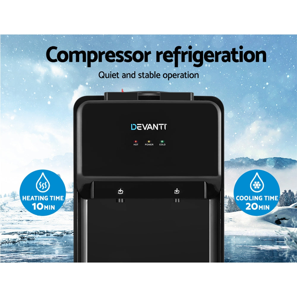 Devanti Water Cooler Dispenser Bench Top Black - Image 6