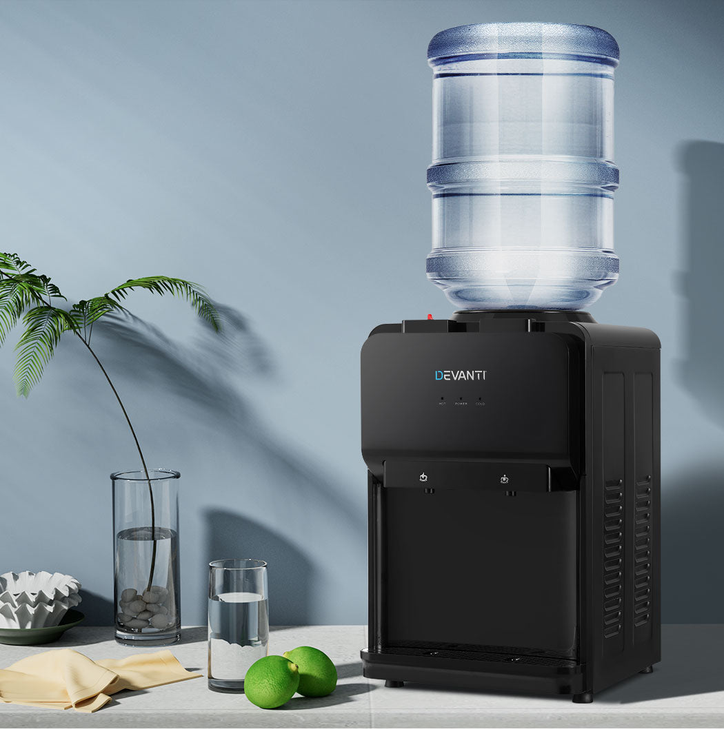 Devanti Water Cooler Dispenser Bench Top Black - Image 7
