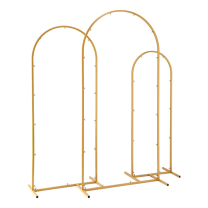 Wedding Arch Backdrop Stand Set of 3 Gold Metal Wedding Arched Frame, Easy to Assemble, Stable Balloon Arch Standfor Wedding, Baby Shower, Party Decoration - Image 3