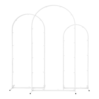 Wedding Arch Backdrop Stand Set of 3 Metal Wedding Arched Frame White, Easy to Assemble, Stable Balloon Arch Standfor Wedding, Baby Shower, Party Decoration