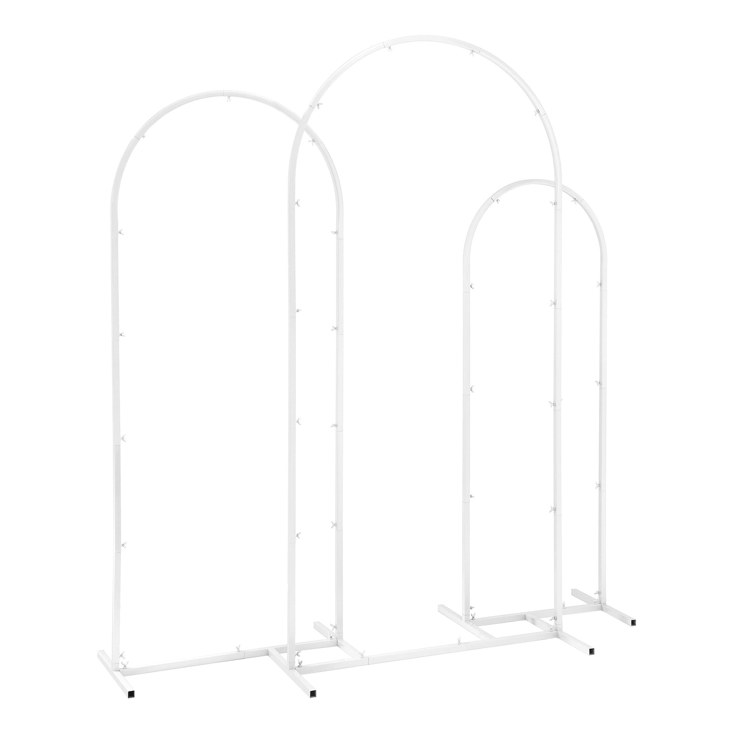 Wedding Arch Backdrop Stand Set of 3 Metal Wedding Arched Frame White, Easy to Assemble, Stable Balloon Arch Standfor Wedding, Baby Shower, Party Decoration - Image 3