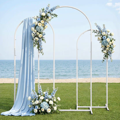 Wedding Arch Backdrop Stand Set of 3 Metal Wedding Arched Frame White, Easy to Assemble, Stable Balloon Arch Standfor Wedding, Baby Shower, Party Decoration - Image 8