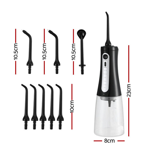 Devanti Cordless Water Flosser Dental Oral Irrigator Black - Image 2