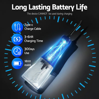 Devanti Cordless Water Flosser Dental Oral Irrigator Black - Image 7