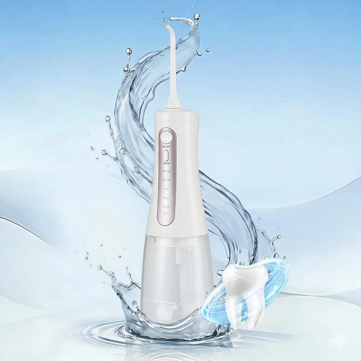Devanti Cordless Water Flosser Dental Oral Irrigator White