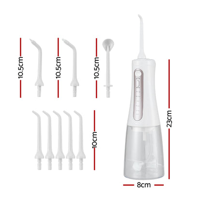Devanti Cordless Water Flosser Dental Oral Irrigator White - Image 2