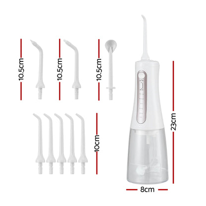 Devanti Cordless Water Flosser Dental Oral Irrigator White - Image 2