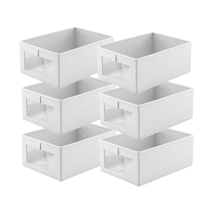 Artiss 6 Pack Linen Closet Organizers and Storage Foldable Clothing Bins