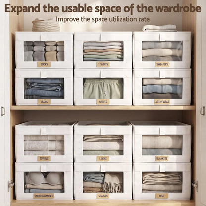 Artiss 6 Pack Linen Closet Organizers and Storage Foldable Clothing Bins - Image 6