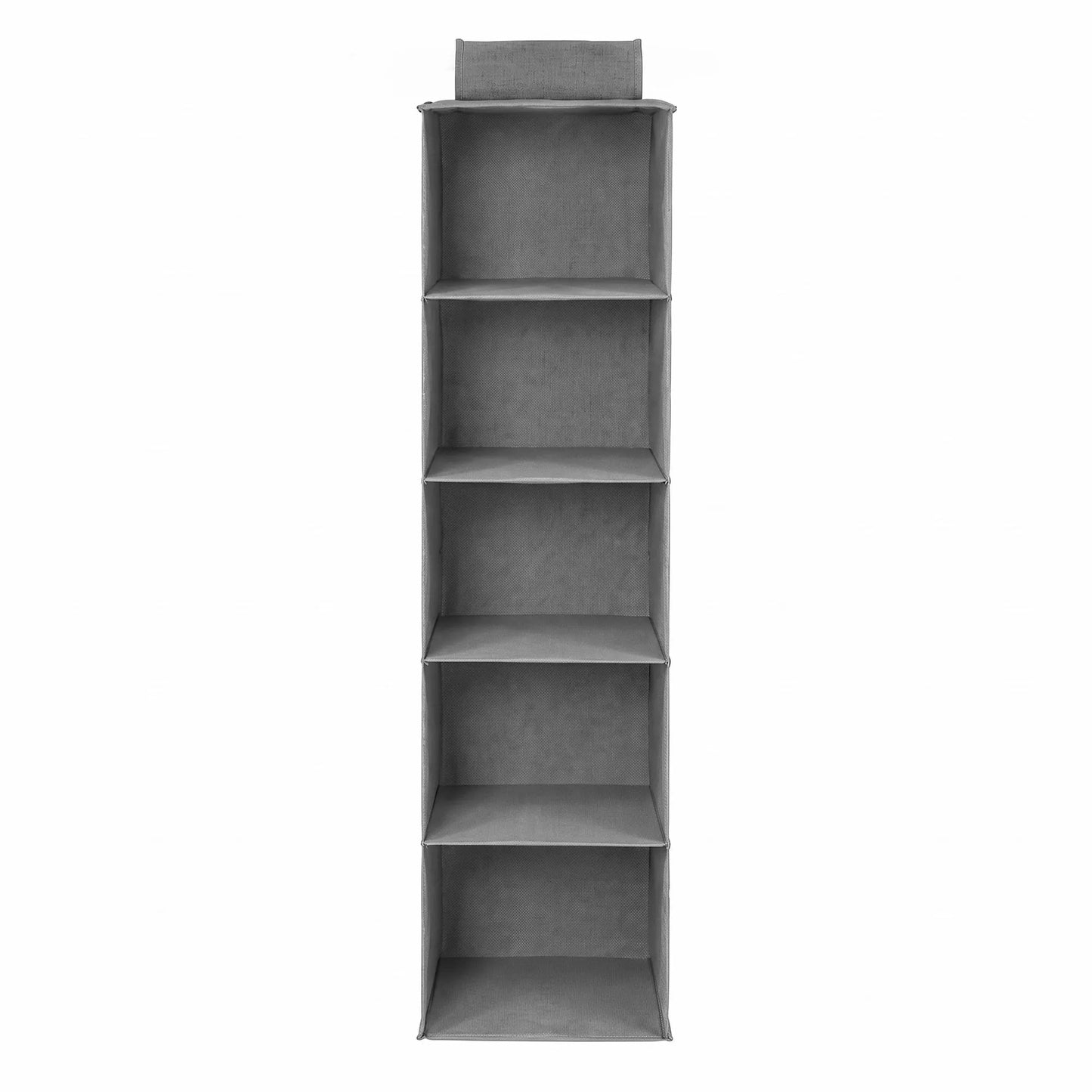 Artiss Hanging Closet Organiser 5 Tier Wardrobe Storage Grey 104cm - Image 3
